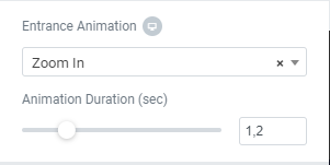 Popup entrance animation Elementor