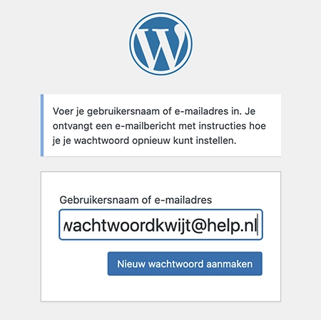 Forgotten WordPress password